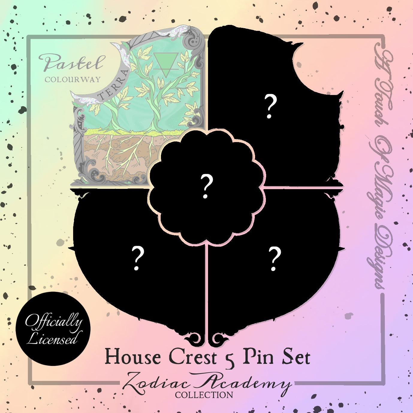 House Terra - PASTEL -  Crest pin -  TWISTED SISTERS OFFICIALLY LICENSED - PRE-ORDER