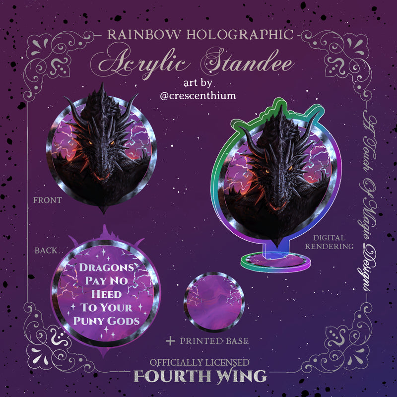 Rainbow Acrylic Standee - Tairn - FOURTH WING OFFICIALLY LICENSED