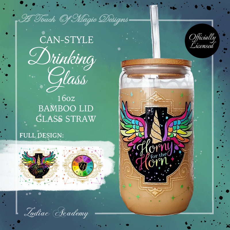 Can Style Glass Tumbler - Horney for the Horn - Twisted Sisters Officially Licensed