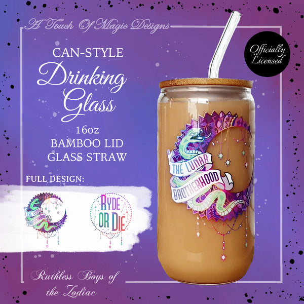Can Style Glass Tumbler - Lunar Brotherhood - Twisted Sisters Officially Licensed
