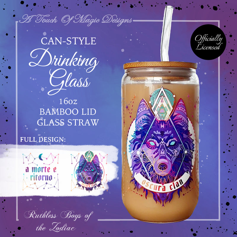 Can Style Glass Tumbler - Oscura Clan - Twisted Sisters Officially Licensed