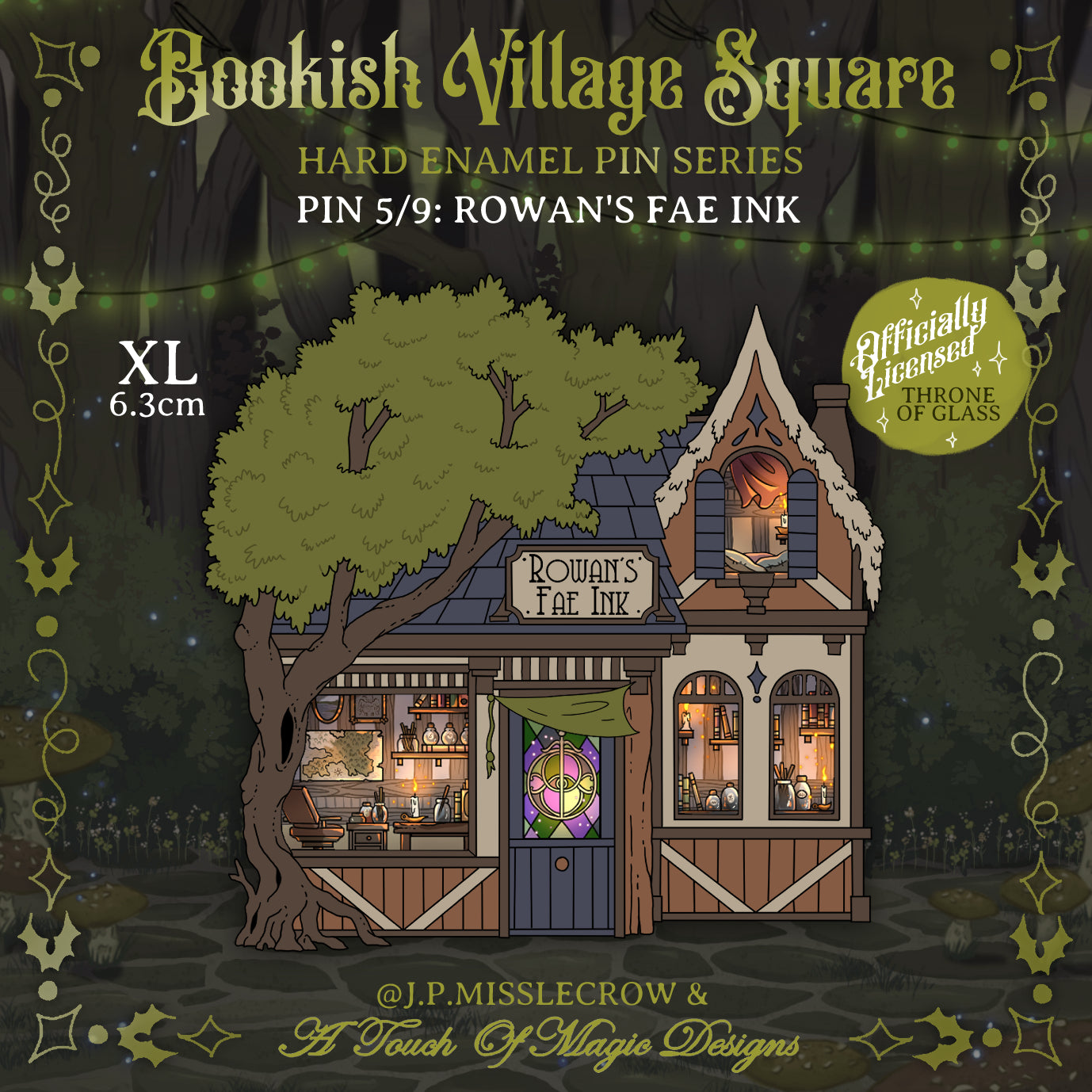 Officially Licensed - Bookish Village Square Collection - Rowans fae ink - PIN #5 - PRE-ORDER
