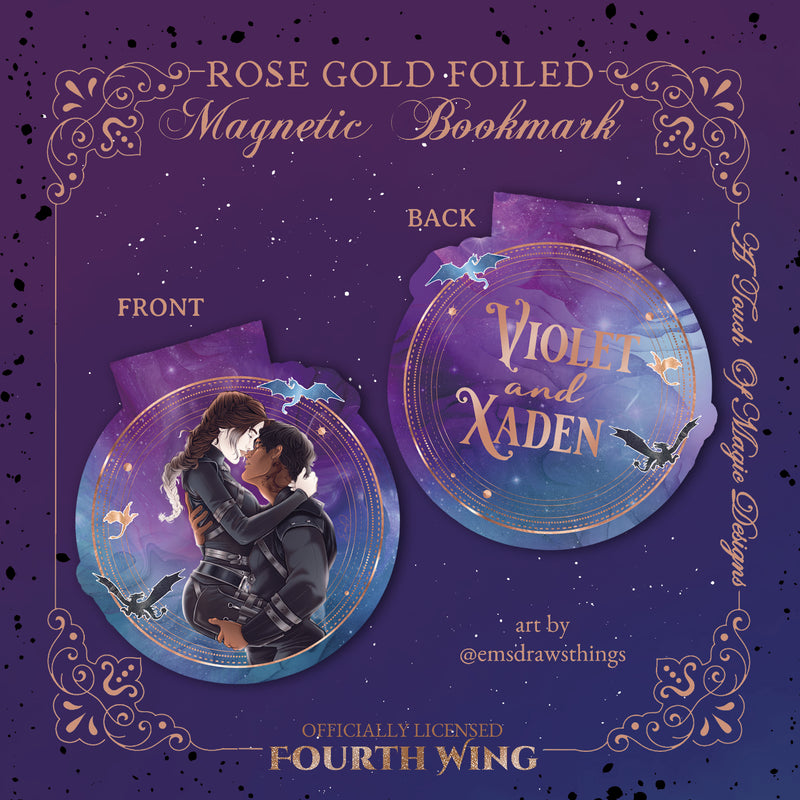 Magnetic bookmark- Violet & Xaden - FOURTH WING Officially Licensed