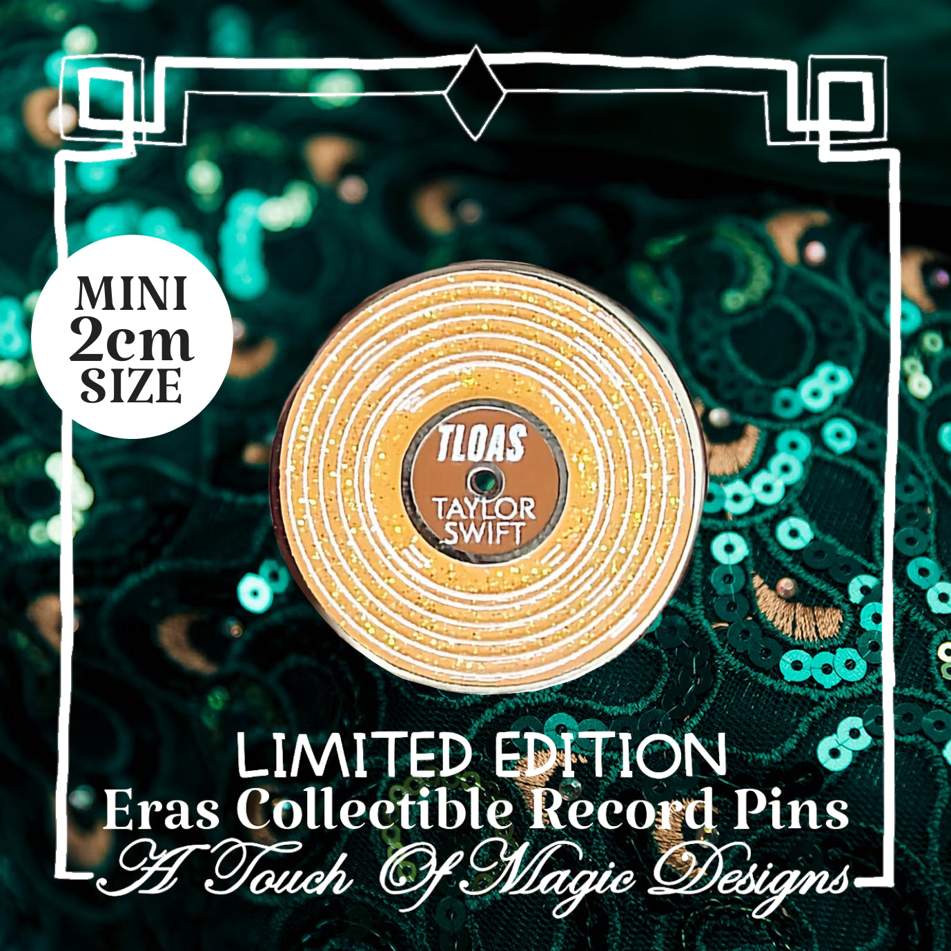 Mini record Pin Collection - Era #12 - orange