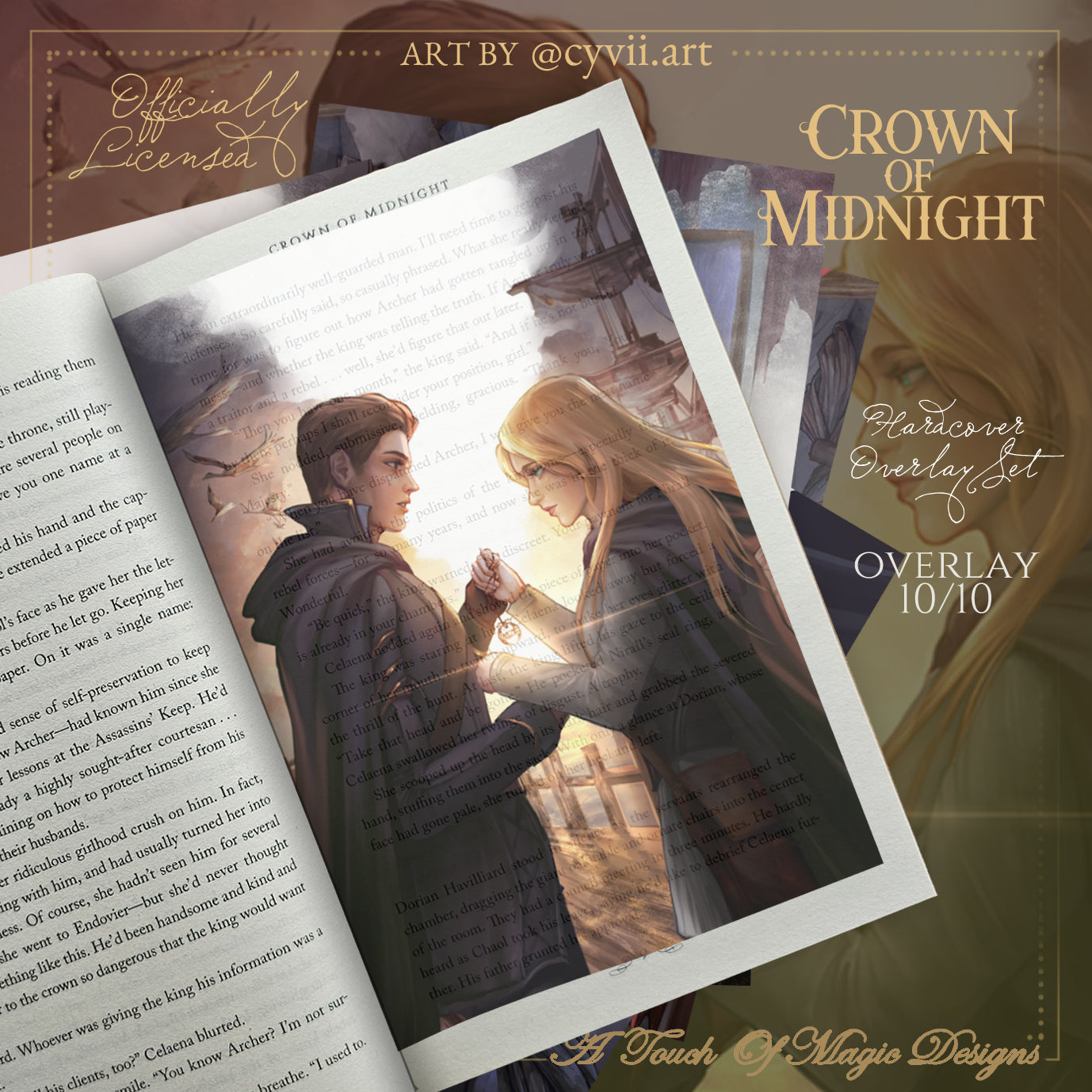 LIMITED PRE-ORDER - Officially Licensed Throne of Glass & Crown of Midnight - 18 piece Overlay set