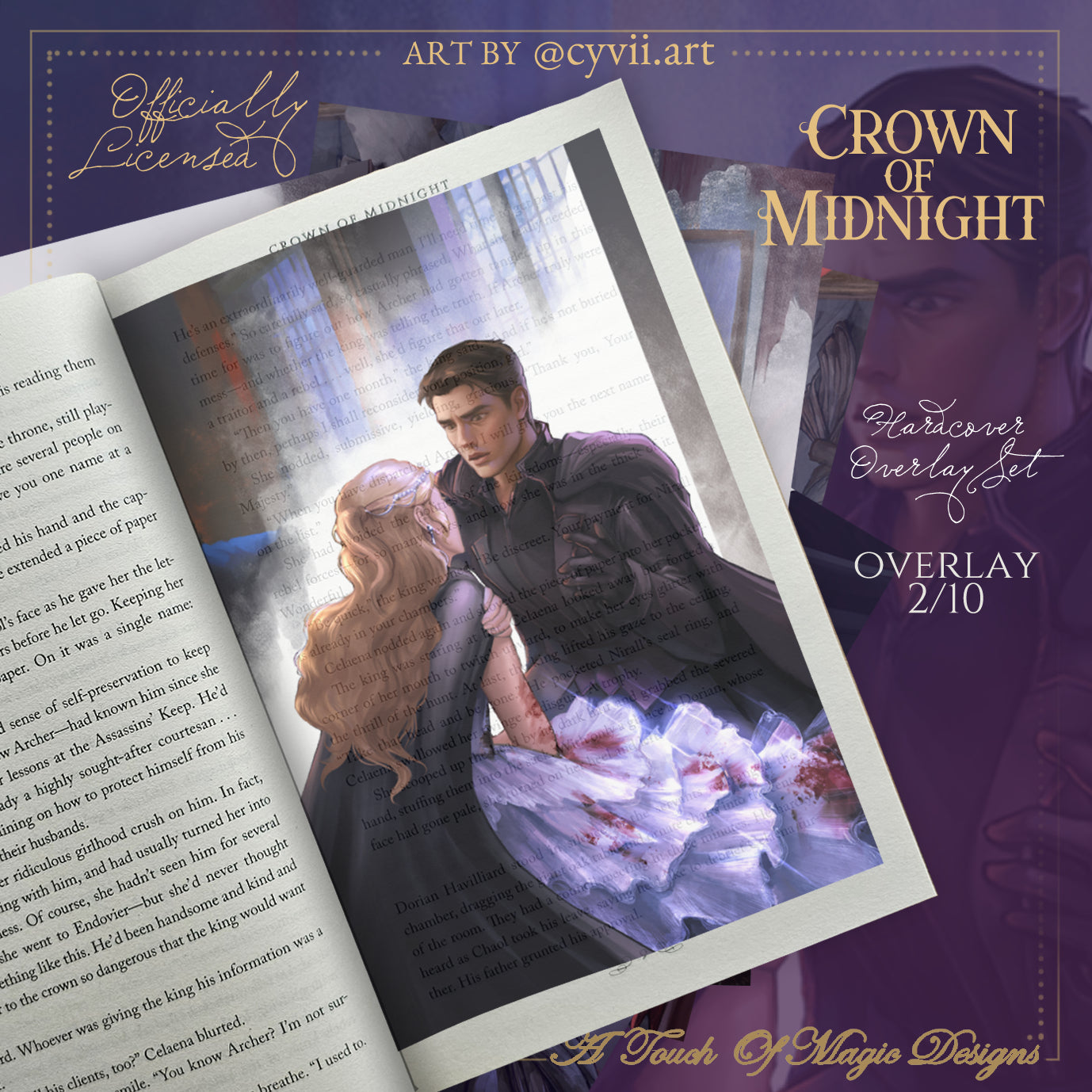 LIMITED PRE-ORDER - Officially Licensed Throne of Glass & Crown of Midnight - 18 piece Overlay set