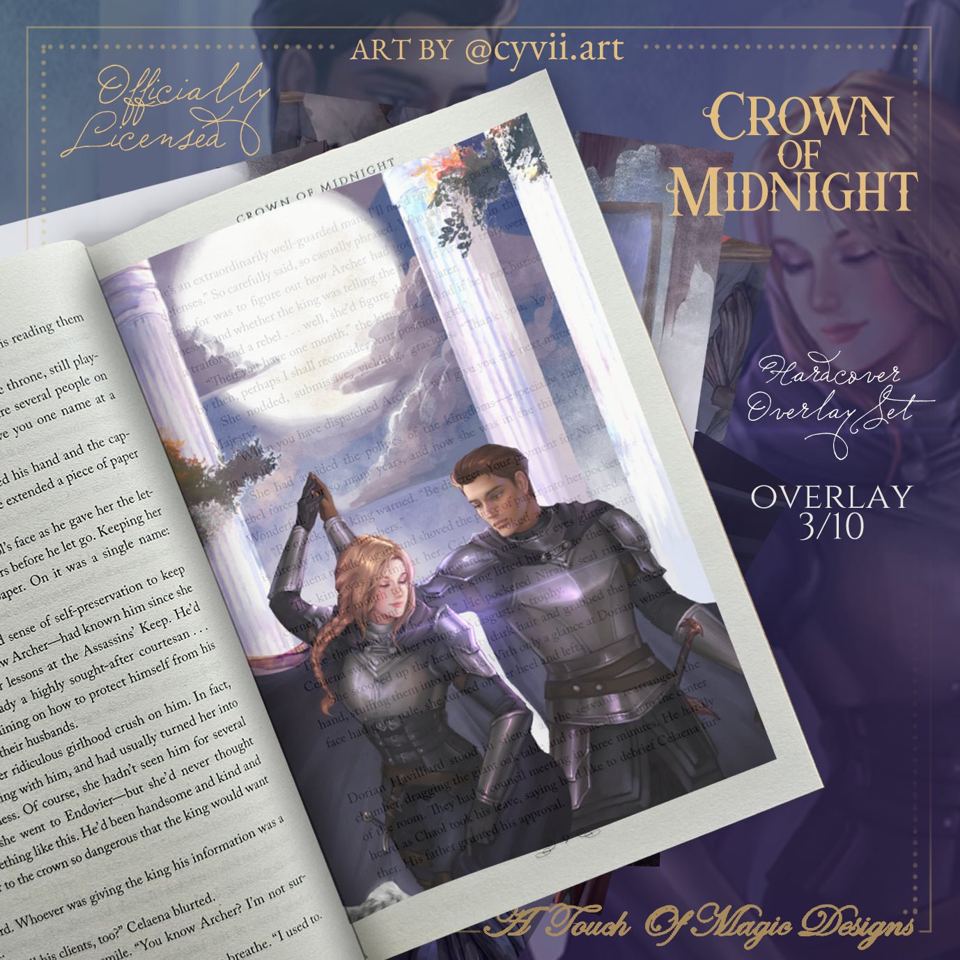 LIMITED PRE-ORDER - Officially Licensed Throne of Glass & Crown of Midnight - 18 piece Overlay set
