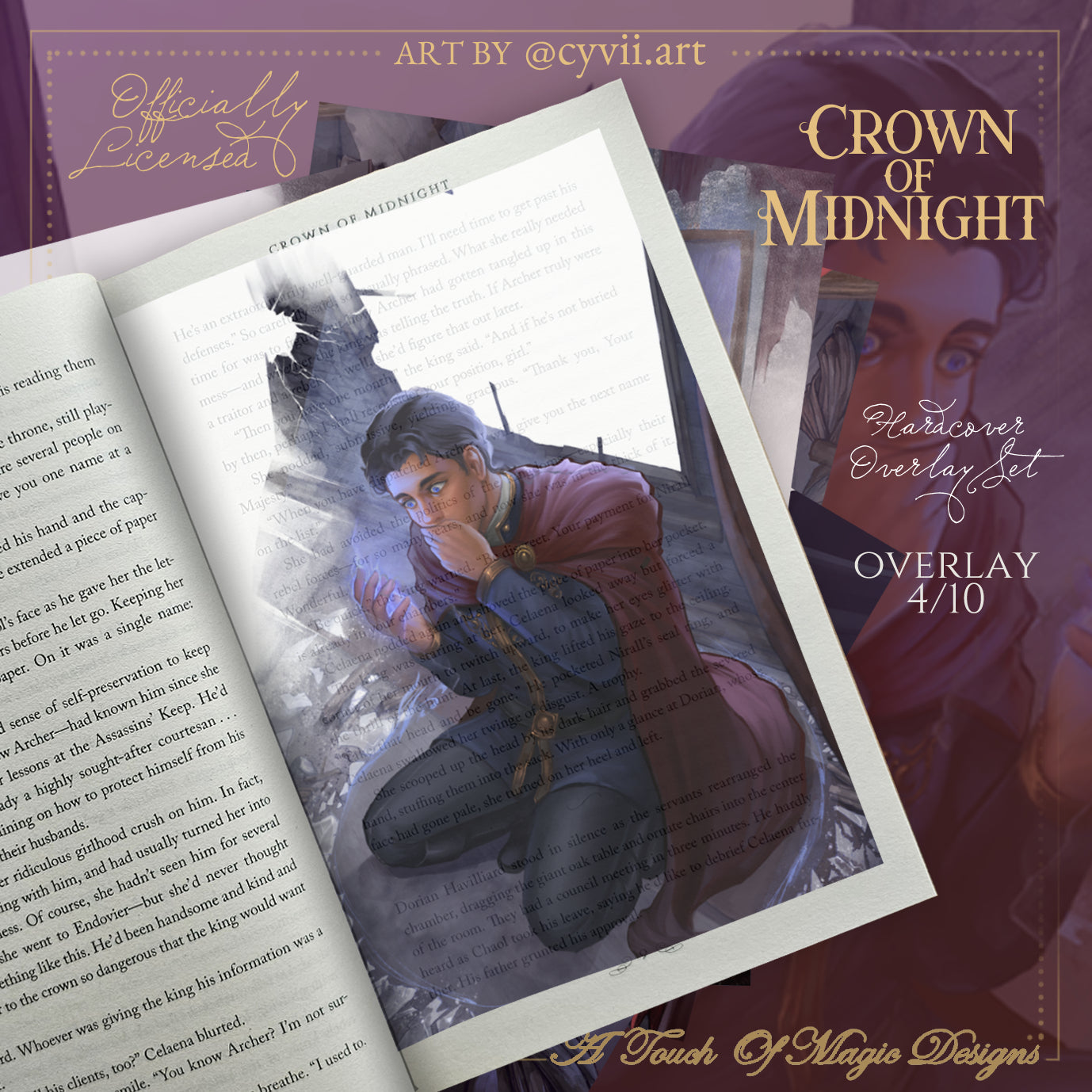 LIMITED PRE-ORDER - Officially Licensed Throne of Glass & Crown of Midnight - 18 piece Overlay set