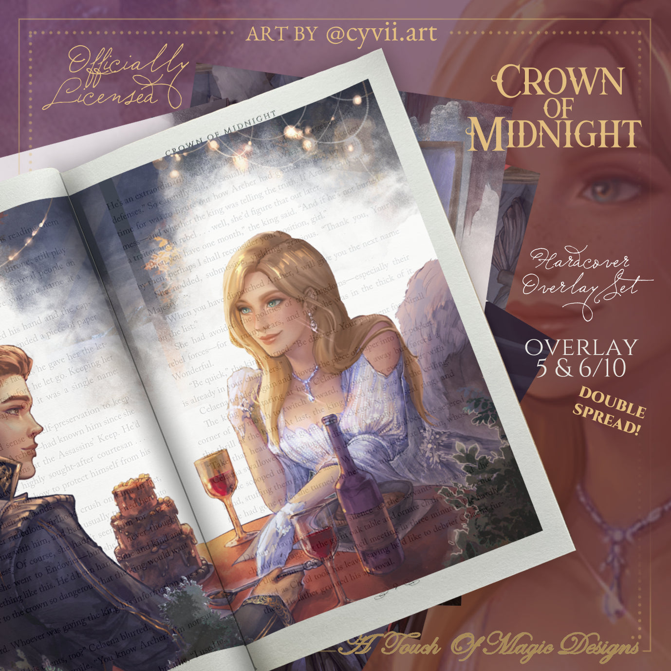 LIMITED PRE-ORDER - Officially Licensed Throne of Glass & Crown of Midnight - 18 piece Overlay set