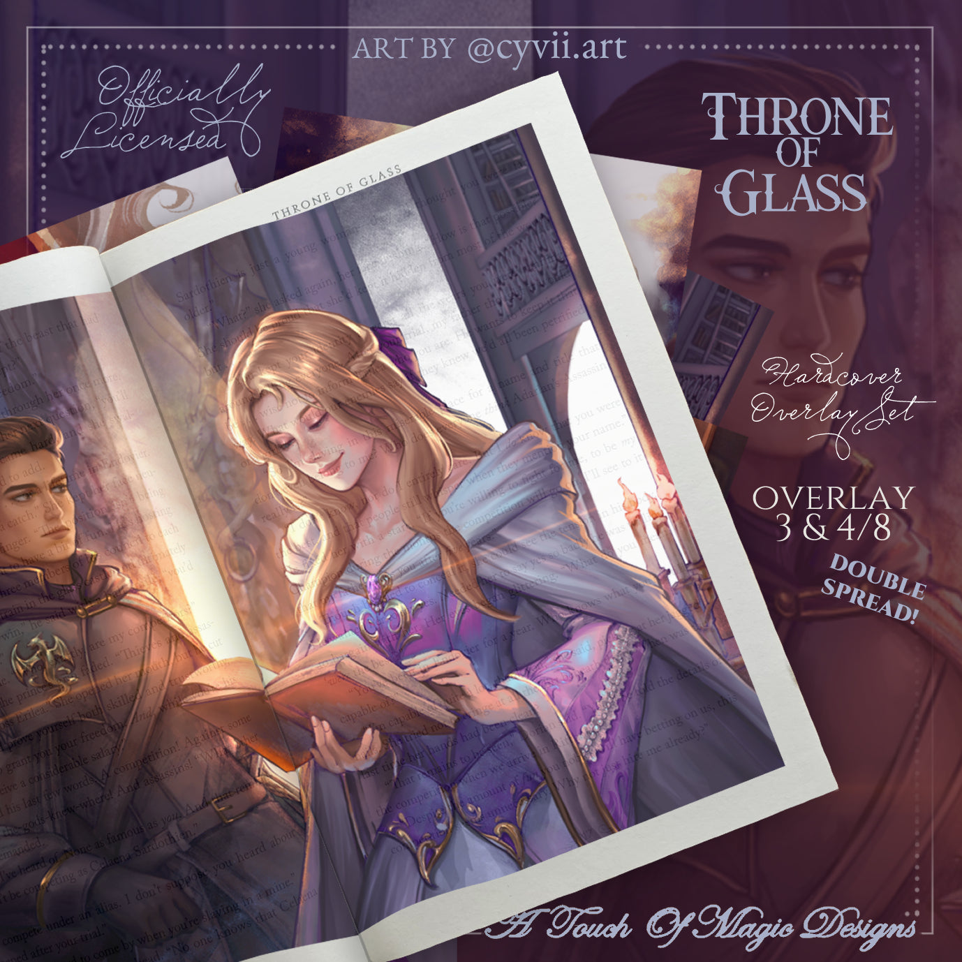 LIMITED PRE-ORDER - Officially Licensed Throne of Glass & Crown of Midnight - 18 piece Overlay set