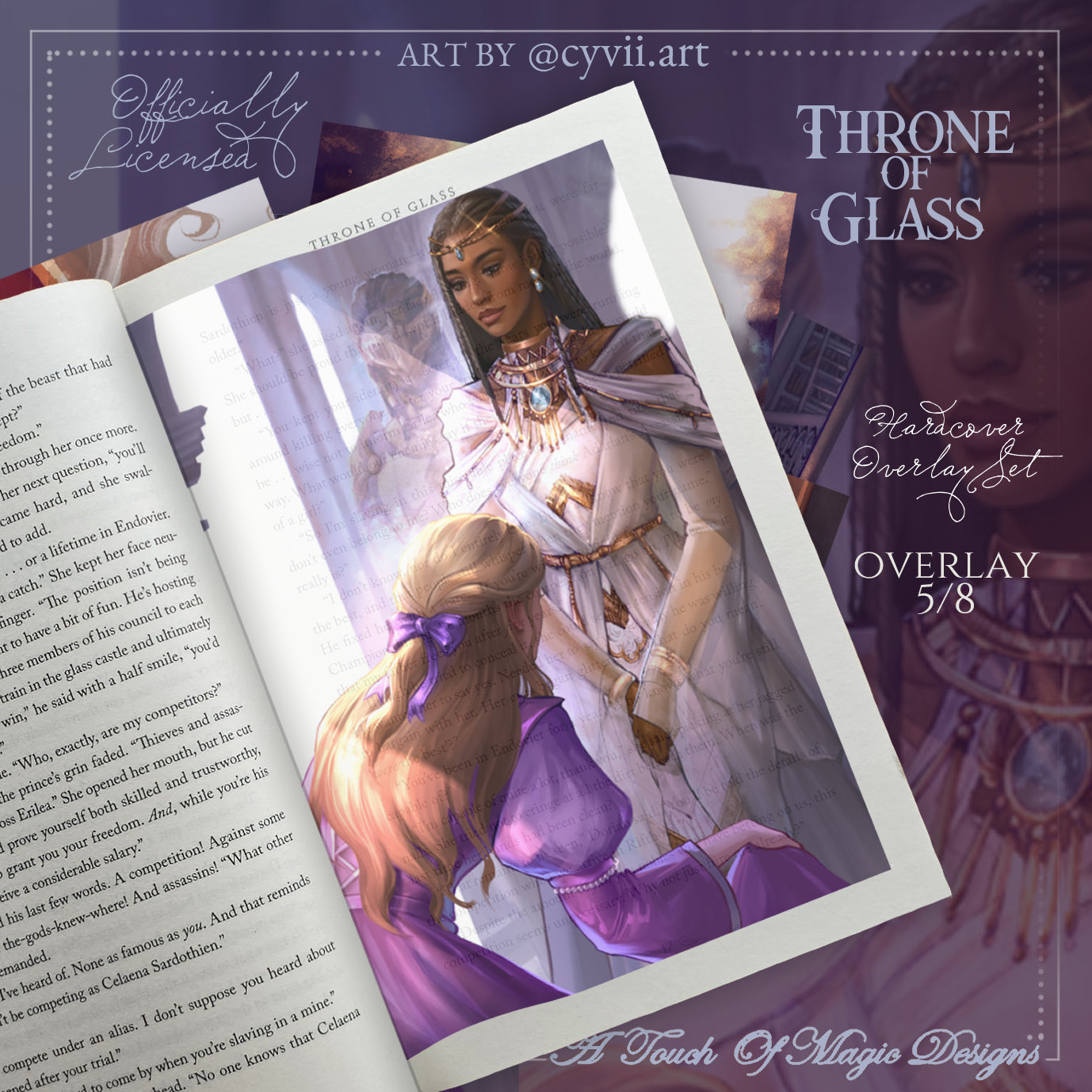 LIMITED PRE-ORDER - Officially Licensed Throne of Glass & Crown of Midnight - 18 piece Overlay set