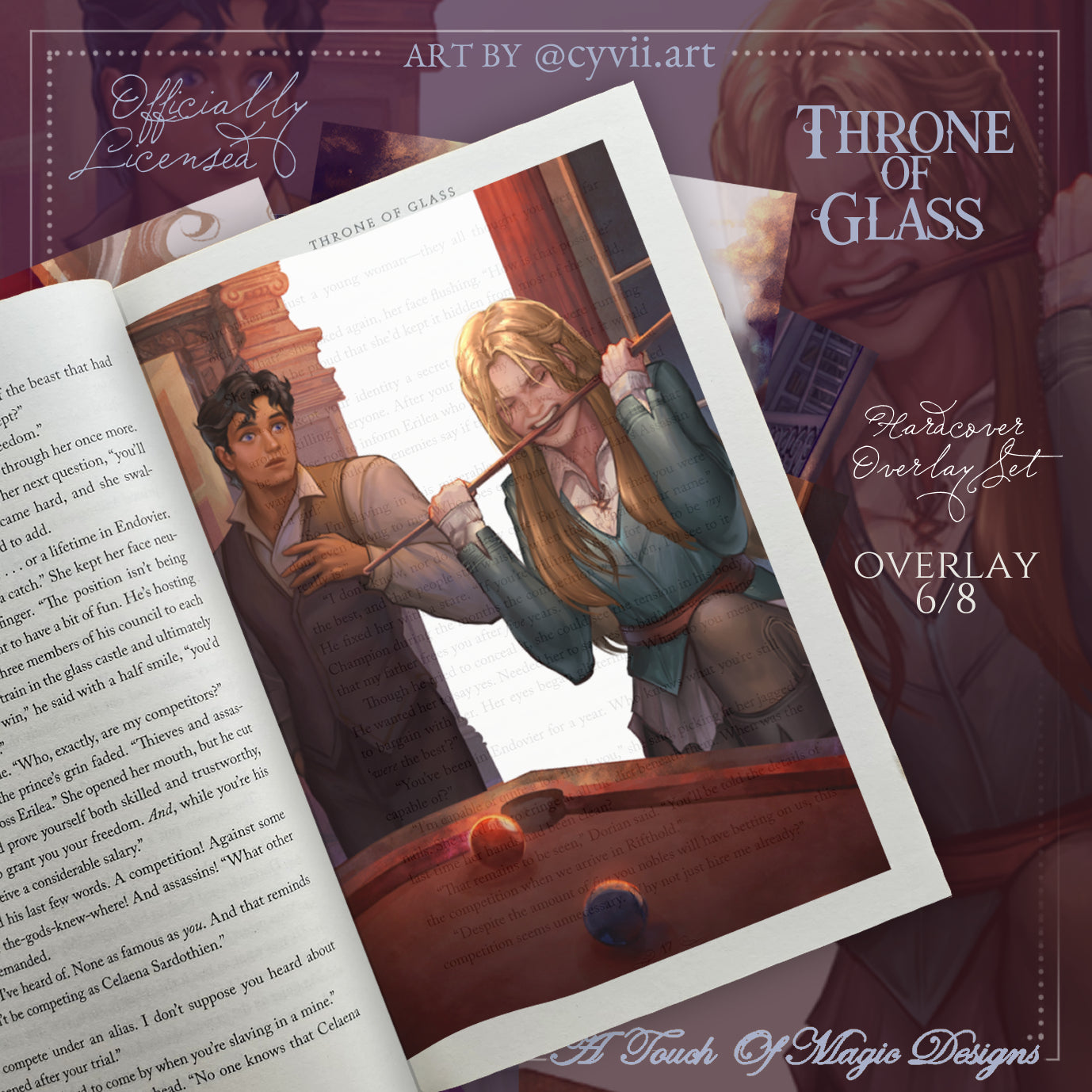 LIMITED PRE-ORDER - Officially Licensed Throne of Glass & Crown of Midnight - 18 piece Overlay set