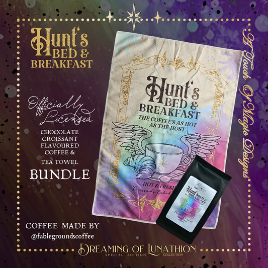 Hunts Bed & Breakfast -  Towel & coffee set - SJM Oficially Licensed