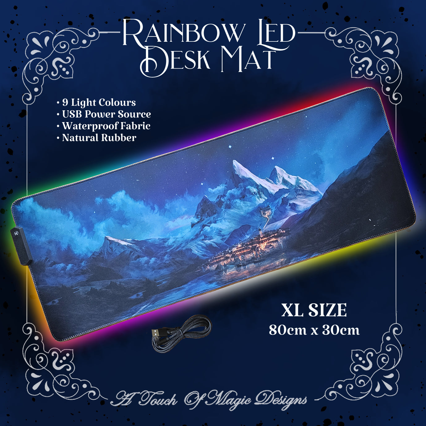 XL Rainbow LED desk mat - City of Starlight - SJM OFFICIALLY LICENSED ...