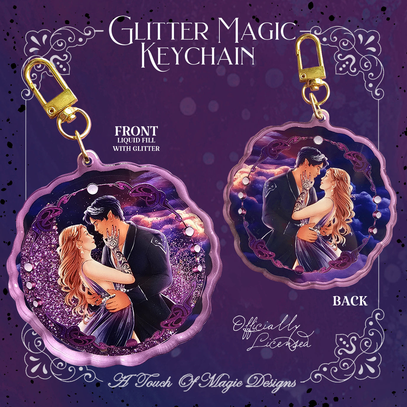 Acrylic glitter magic Key chain - Feysand - SJM Oficially Licensed