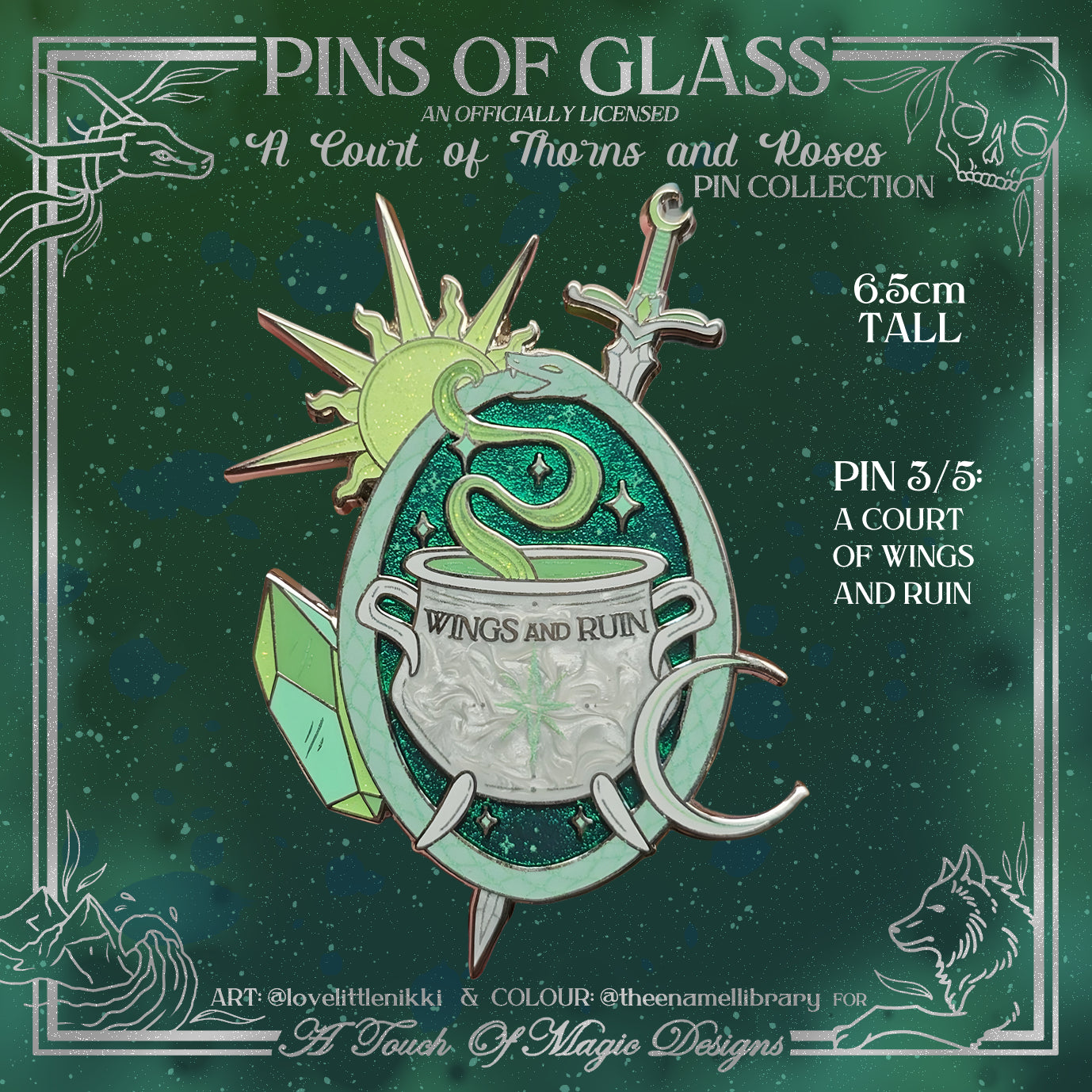 Officially Licensed - Pins of Glass Collection - ACOWAR - PIN #3 - PRE-ORDER