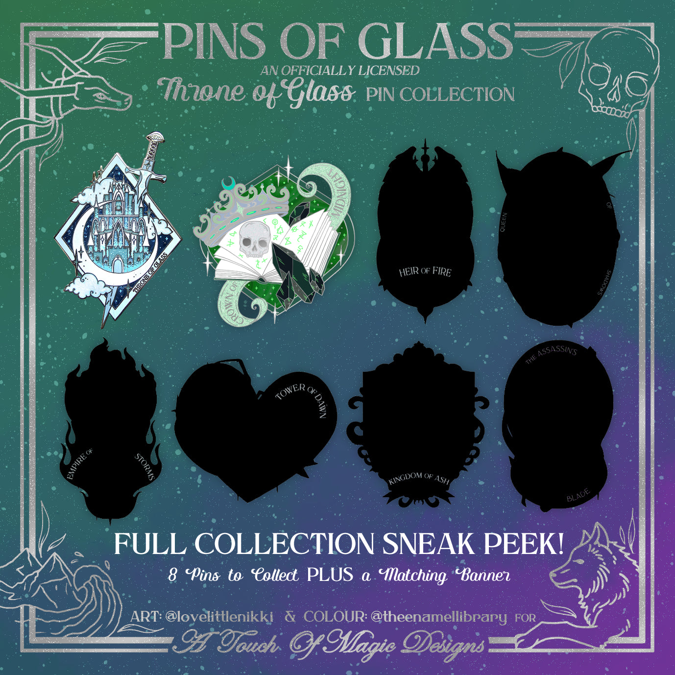 Officially Licensed Pins of Glass Collection - Crown of midnight Pin