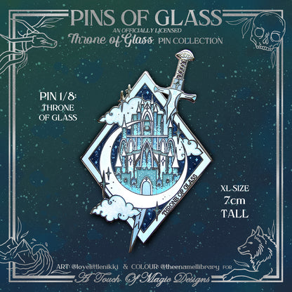 Officially Licensed Pins of Glass Collection | Throne of Glass Pin