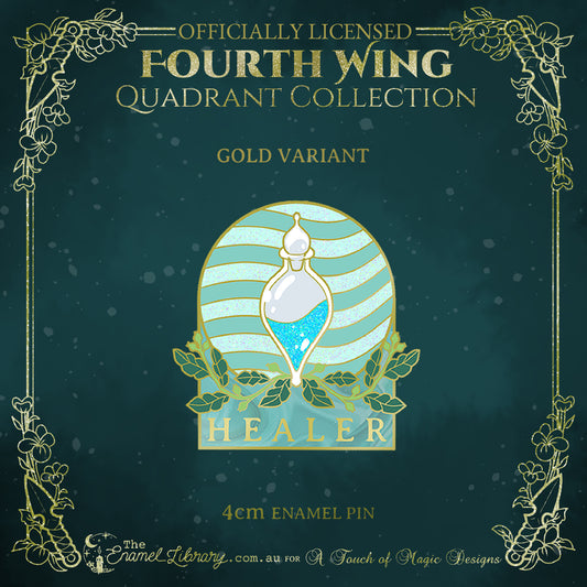 Gold - Healer Quadrant - Hard Enamel Pin - FOURTH WING OFFICIALLY LICENSED