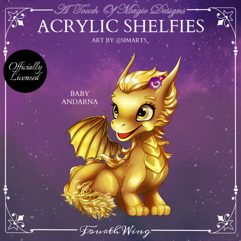 Shelfie - Andarna (juvenile) - FOURTH WING OFFICIALLY LICENSED