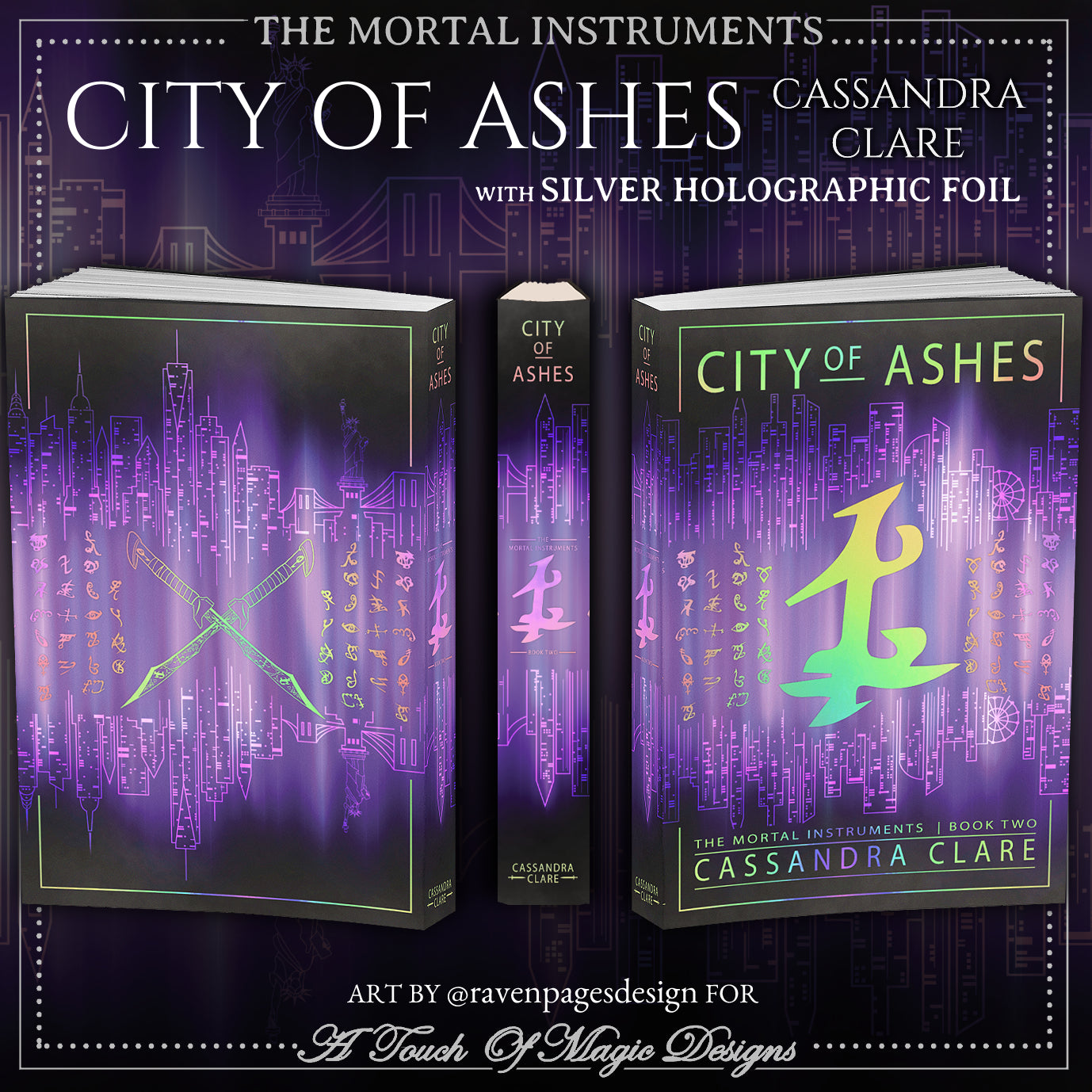 The Mortal Instruments Rainbow editions - PAPERBACK SIZE - dust jacket set