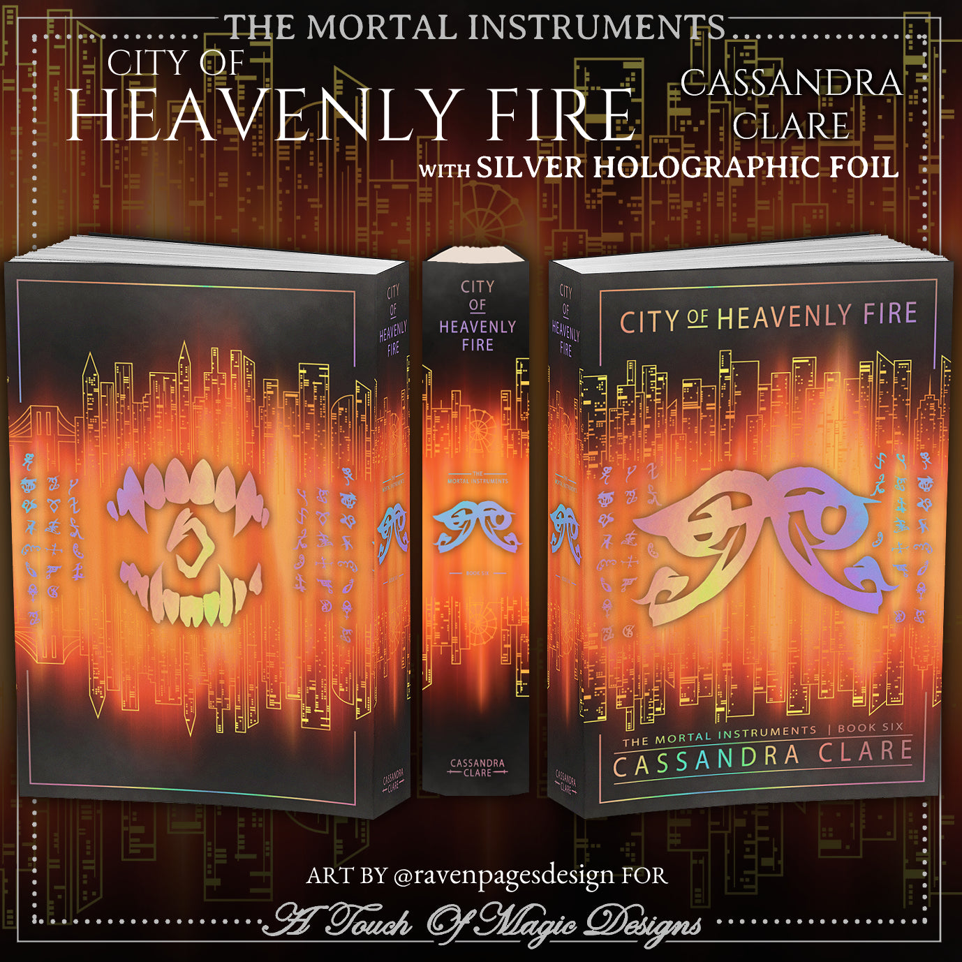 The Mortal Instruments Rainbow editions - PAPERBACK SIZE - dust jacket set