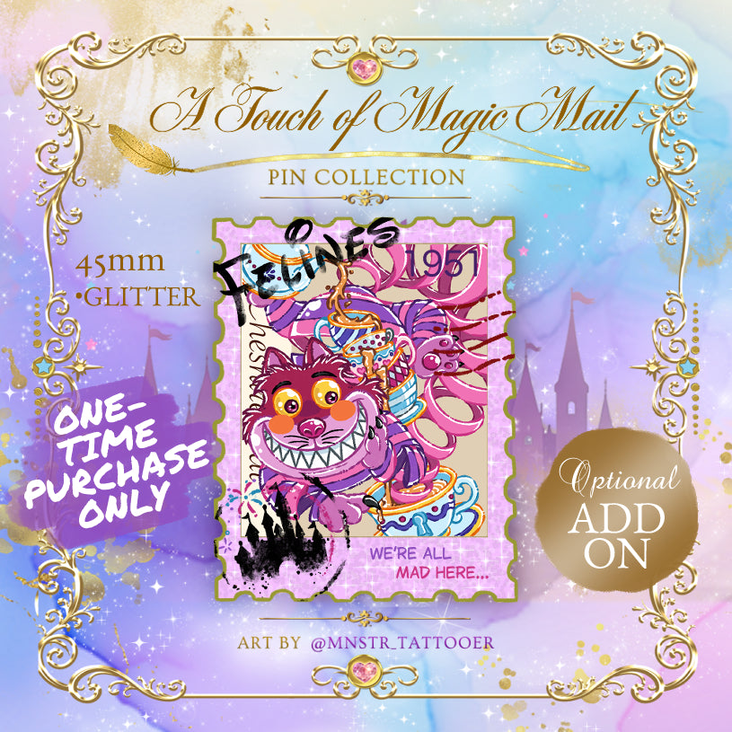 Magic mail Stamp pin - Fantasy Felines pin #1