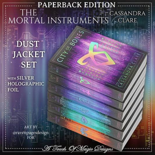 The Mortal Instruments Rainbow editions - PAPERBACK SIZE - dust jacket set