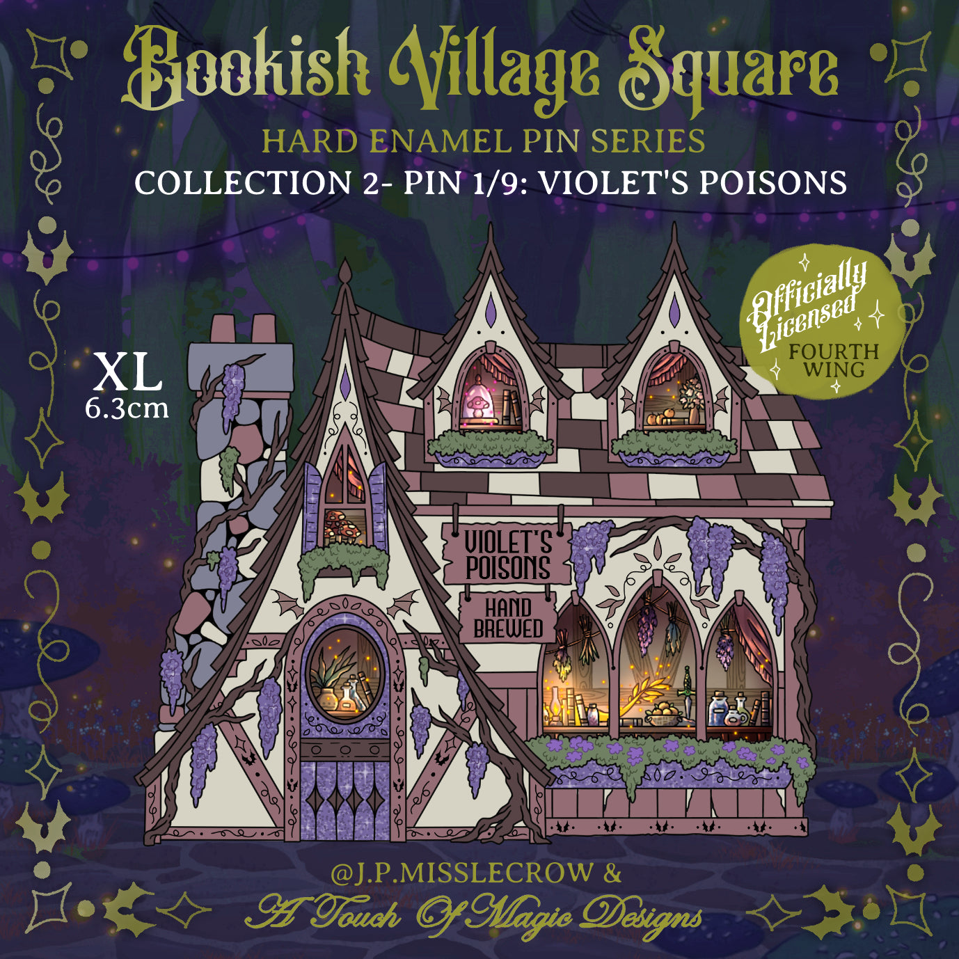 Officially Licensed - Bookish Village Square Collection - Violets poisons - PIN #10 - PRE-ORDER