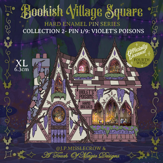 Officially Licensed - Bookish Village Square Collection - Violets poisons - PIN #10 - PRE-ORDER