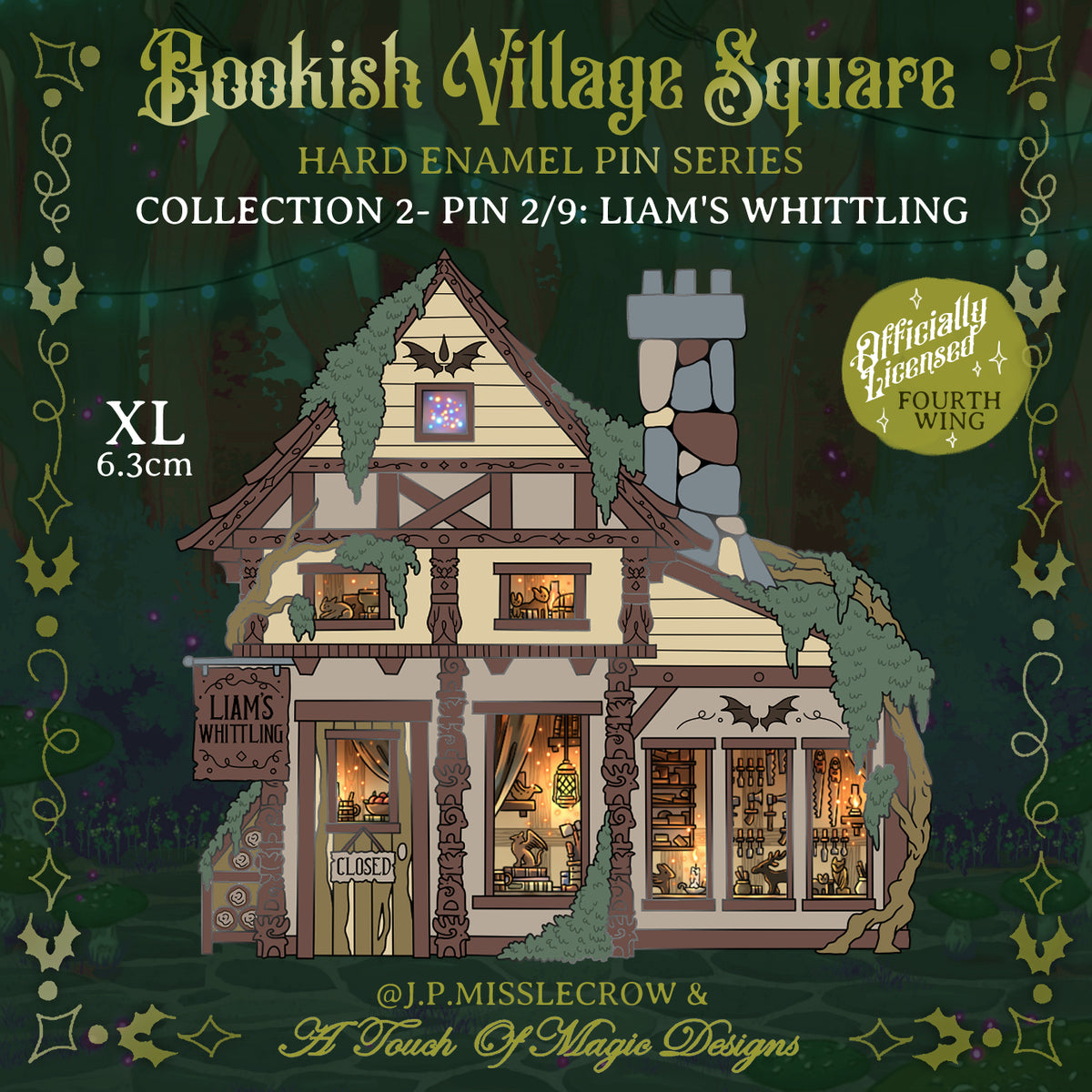 Officially Licensed - Bookish Village Square - Liam's Whittling - PIN #11 - PRE-ORDER