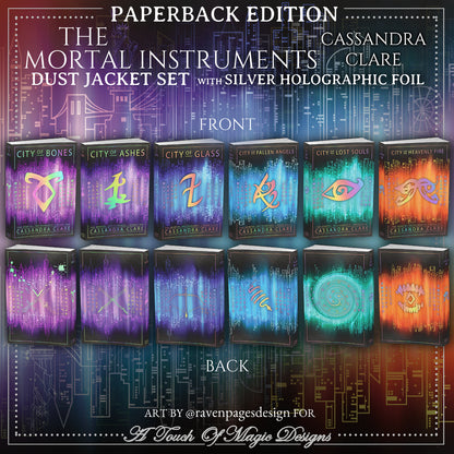 The Mortal Instruments Rainbow editions - PAPERBACK SIZE - dust jacket set