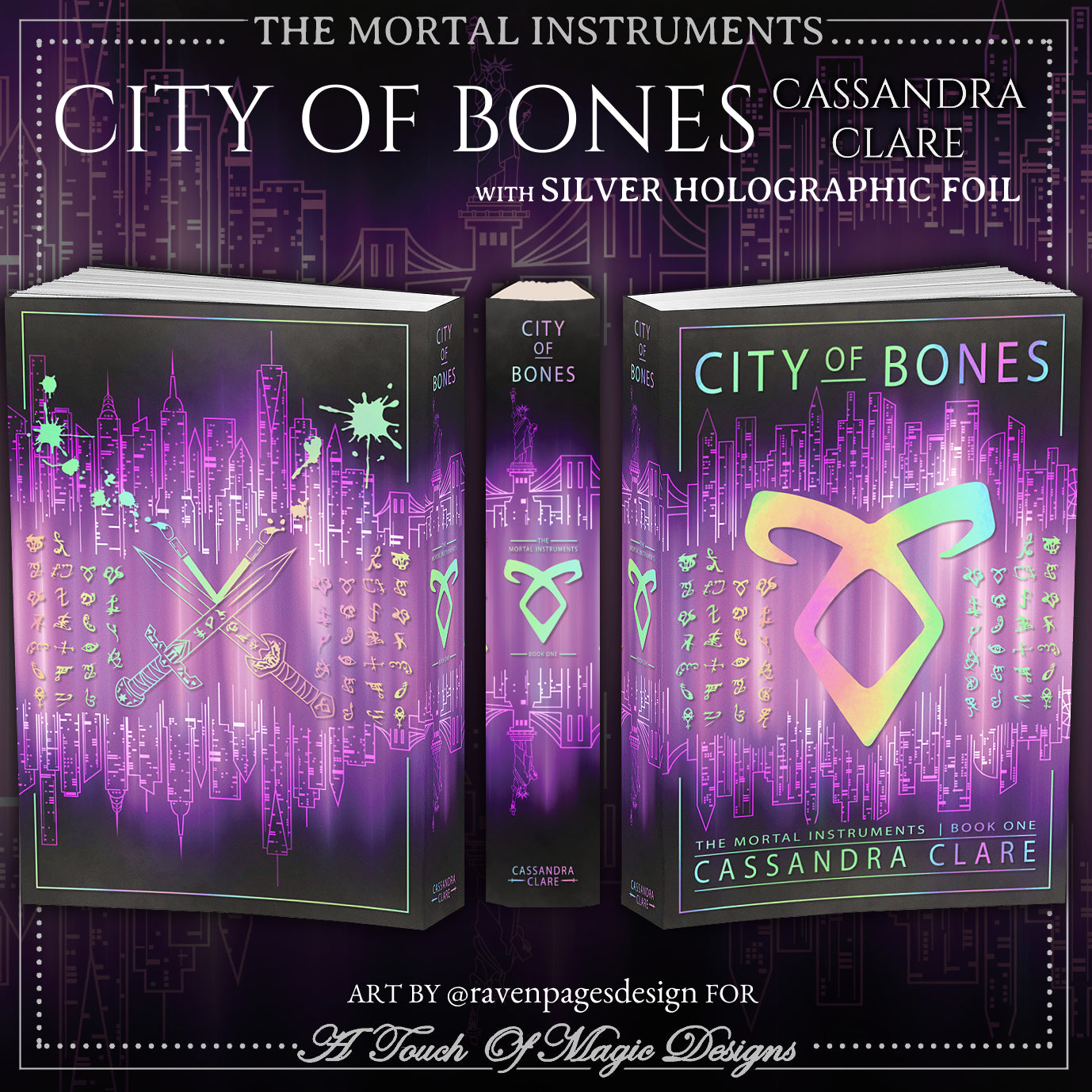 The Mortal Instruments Rainbow editions - PAPERBACK SIZE - dust jacket set
