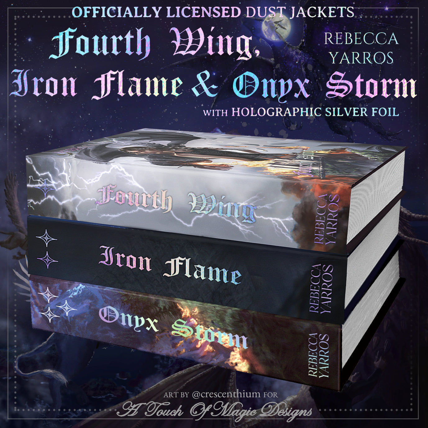 UK Edition - Officially Licensed "Iridescent Storm" 3 piece Dust Jacket Set | art by Crescenthium: UK ed.