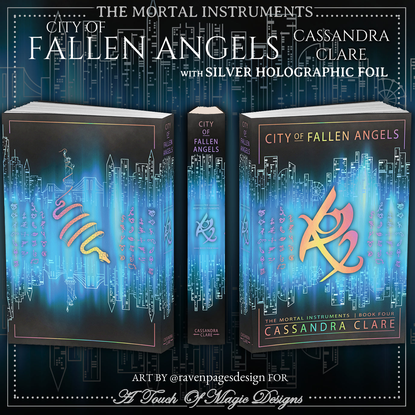The Mortal Instruments Rainbow editions - PAPERBACK SIZE - dust jacket set