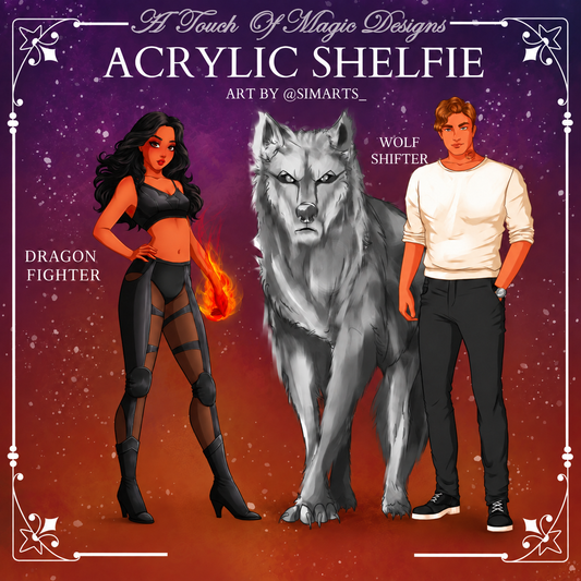 Dragon fighter & Wolf shifter - shelfie set