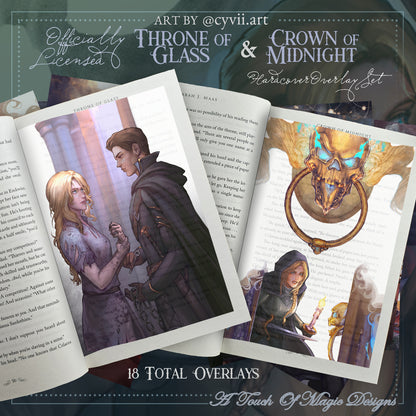 LIMITED PRE-ORDER - Officially Licensed Throne of Glass & Crown of Midnight - 18 piece Overlay set