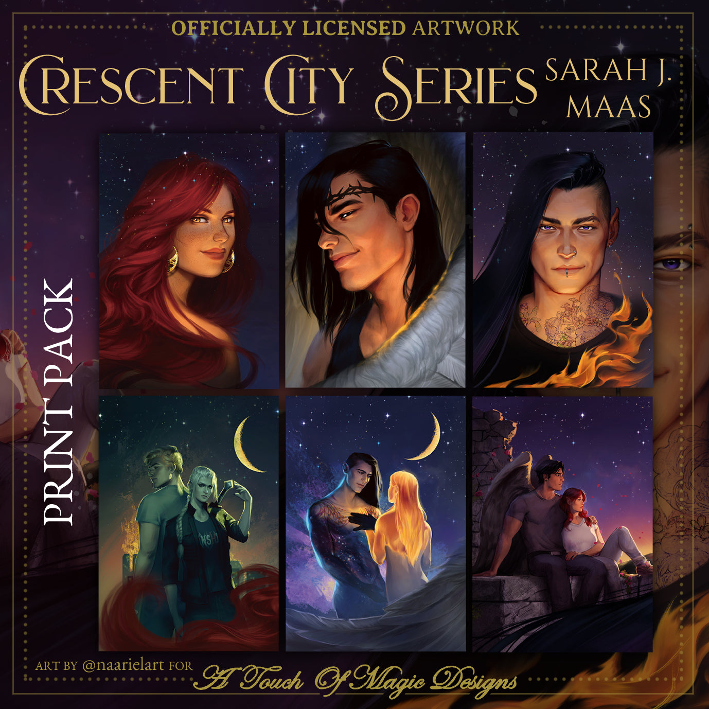 Starlight editon - 6 piece print set - CRESCENT CITY - SJM Oficially Licensed