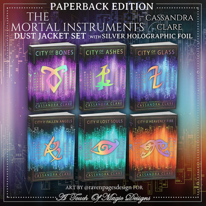 The Mortal Instruments Rainbow editions - PAPERBACK SIZE - dust jacket set