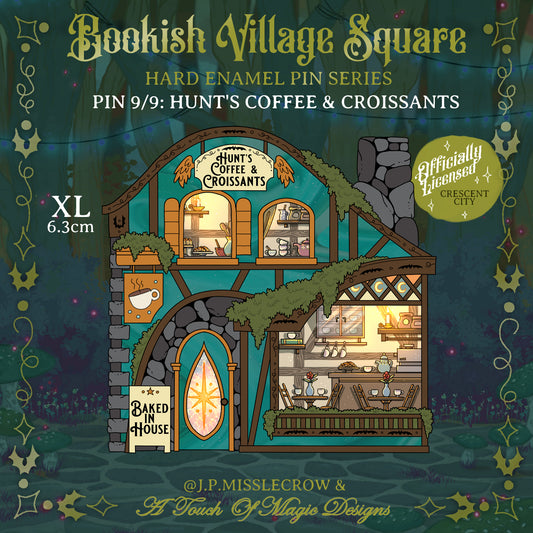 Officially Licensed - Bookish Village Square Collection - Hunts coffee and croissants - PIN #9 - PRE-ORDER