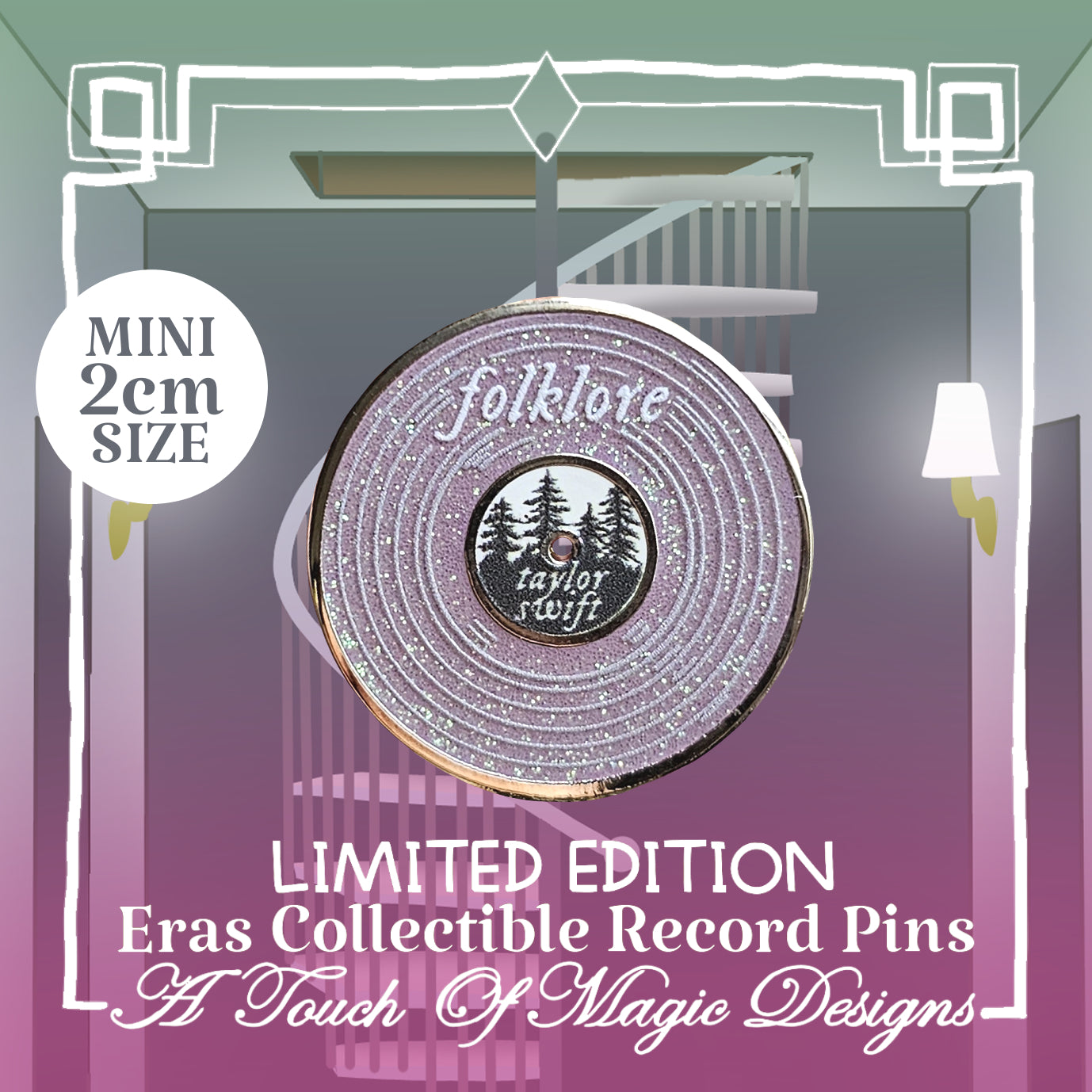 Mini record Pin Collection - Era #8 - garden
