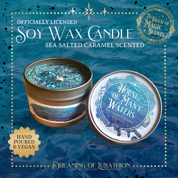 House of Many waters candle tin - SJM Oficially Licensed