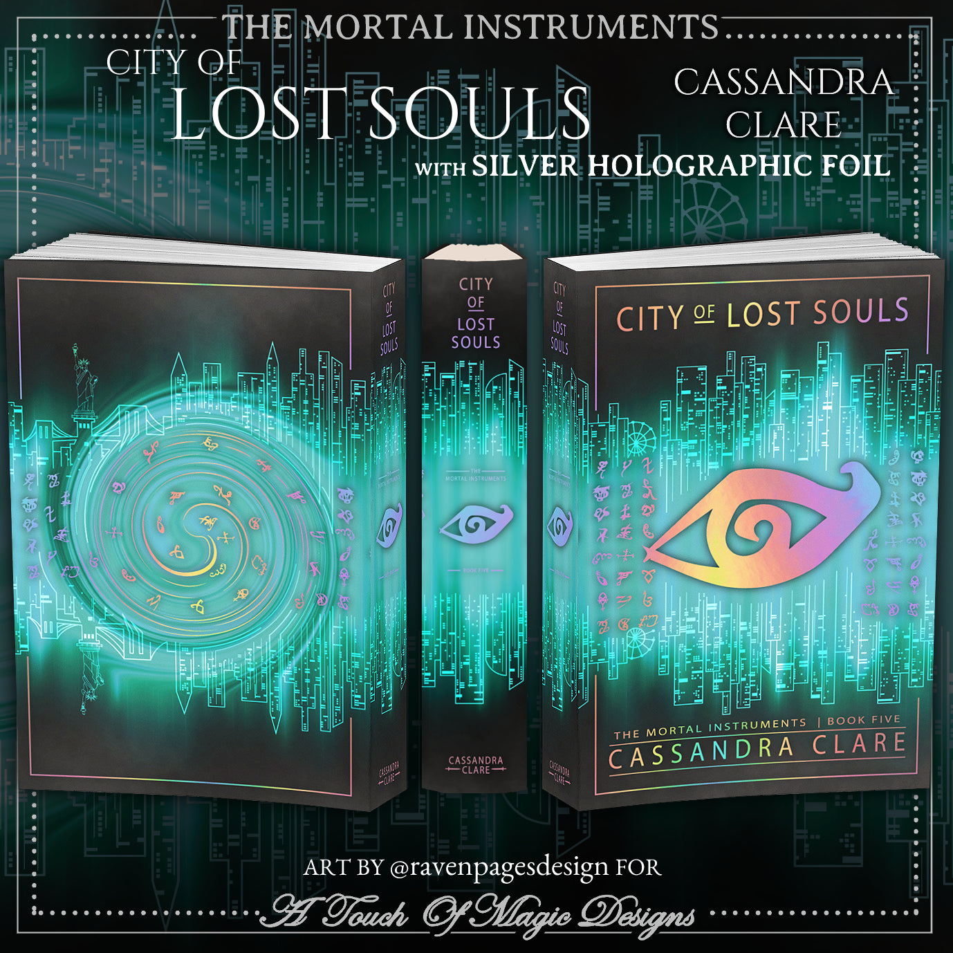 The Mortal Instruments Rainbow editions - PAPERBACK SIZE - dust jacket set