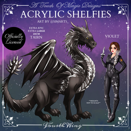 Shelfie Set - Violet & Tairn - FOURTH WING OFFICIALLY LICENSED