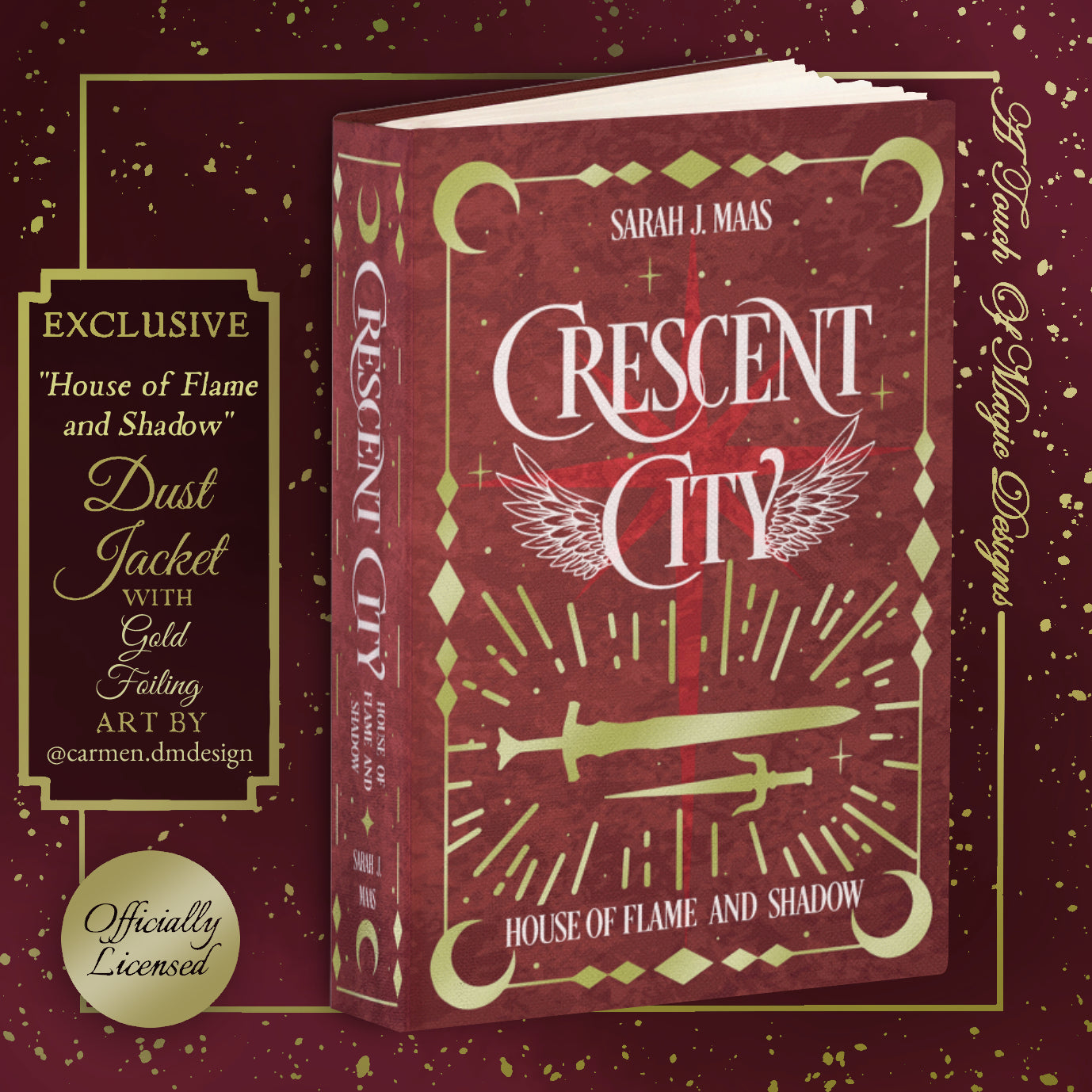 HOUSE OF FLAME AND SHADOW ONLY - Crescent City - Rainbow editions - Dust JackeT - OFFICIALLY LICENSED