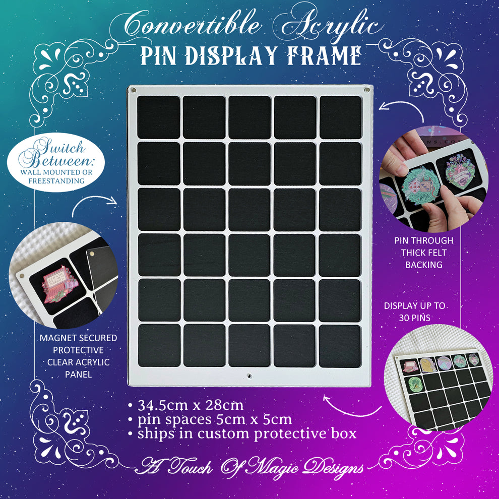 Acrylic Pin Display frame – A Touch Of Magic Designs