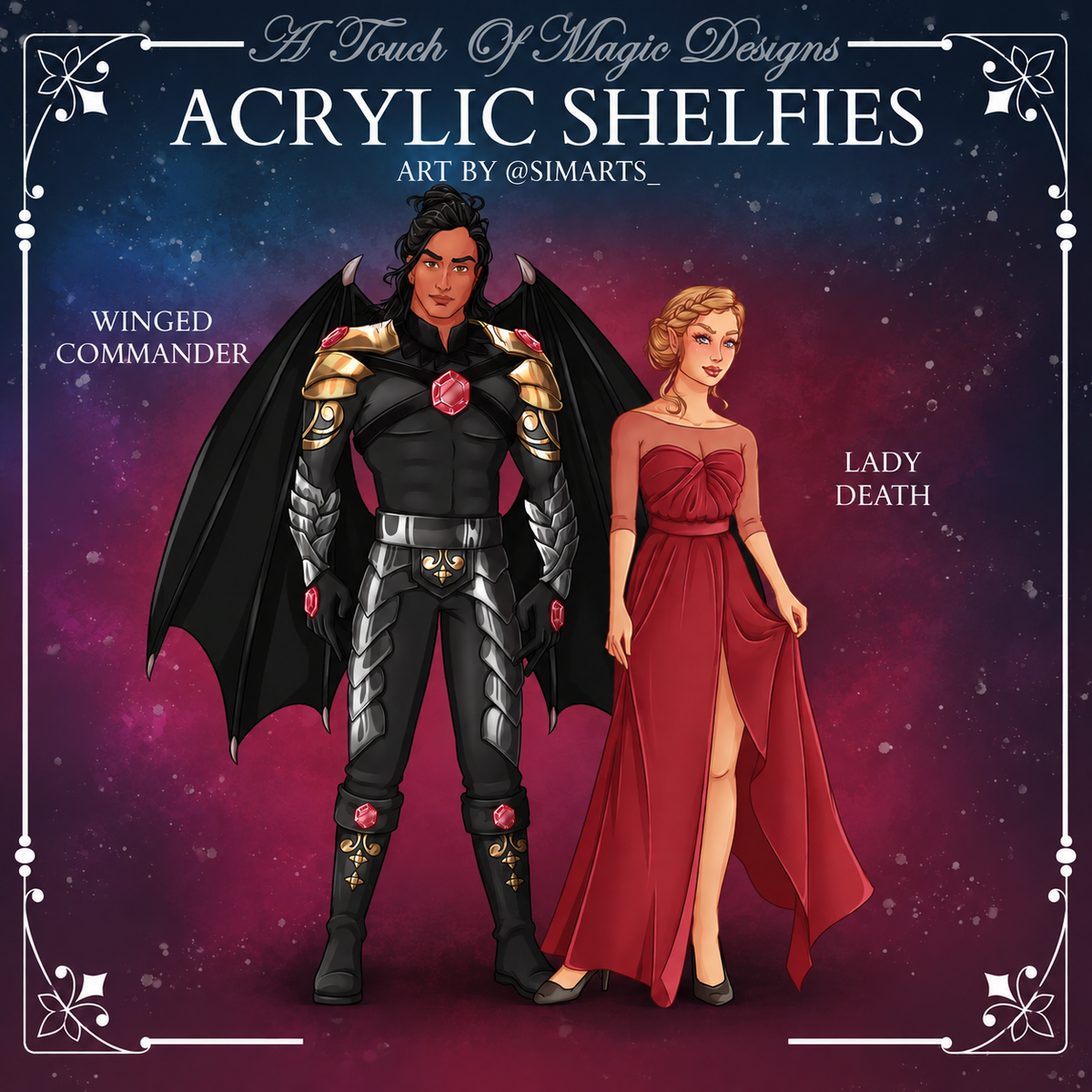 Lady death & Winged Commander - shelfie set - OFFICIALLY LICENSED
