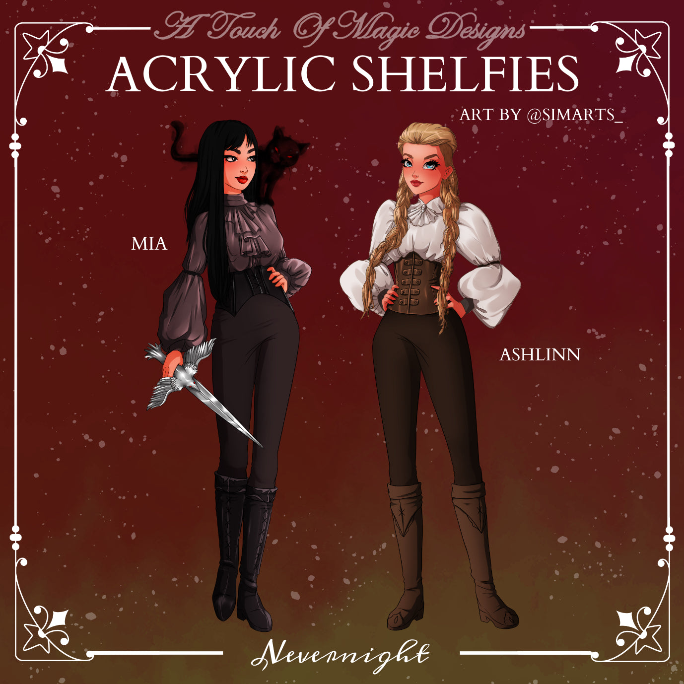 Shelfie set - Mia & Ashlynn - Nevernight chronicles