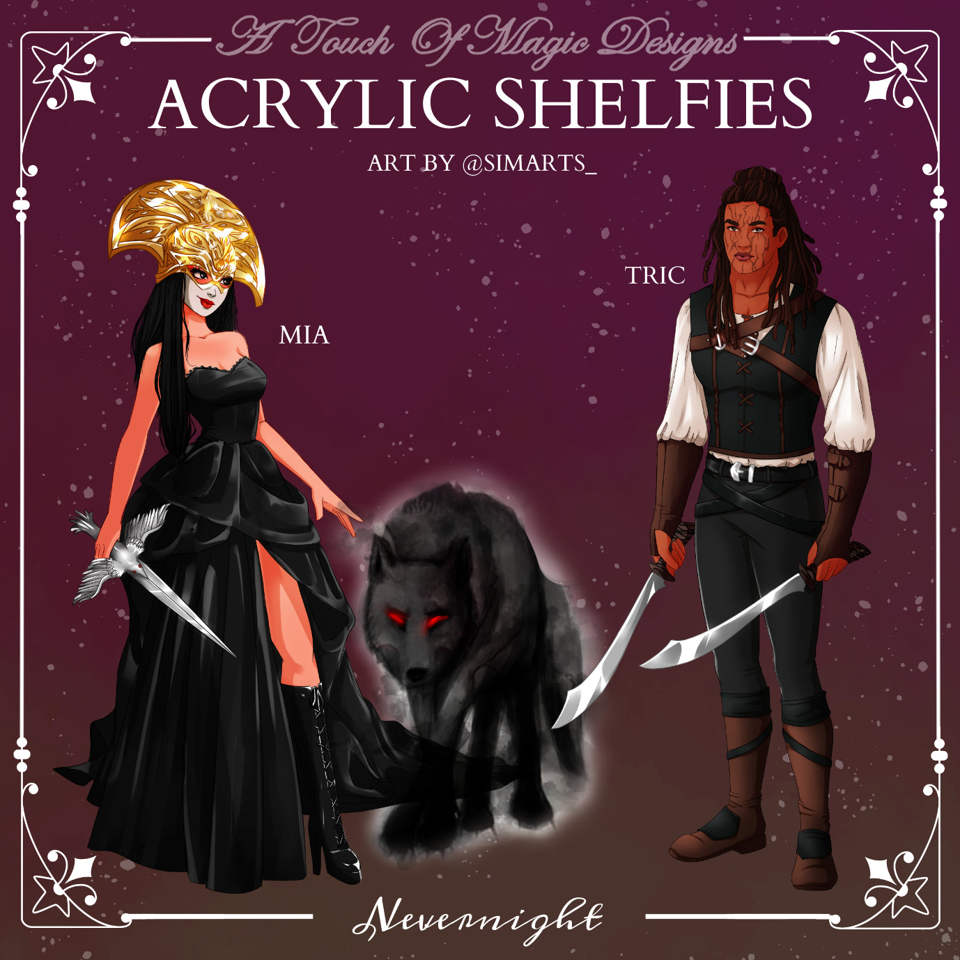 Shelfie set - Mia & Tric - Nevernight chronicles