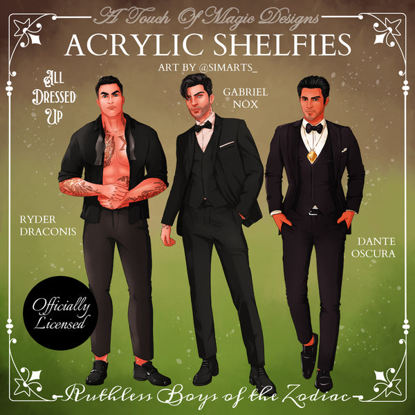 Dante, Ryder & Gabriel - all dressed up - shelfie set - TWISTED SISTERS OFFICIALLY LICENSED